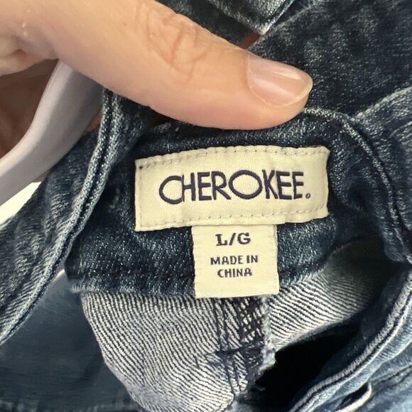 Cherokee Denim Blue Girl Short Overalls Size Large - Picture 4 of 7